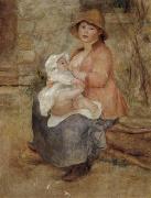 Pierre Renoir Maternity-Baby at the Breast(Aline and her son Pierre) first version USA oil painting artist